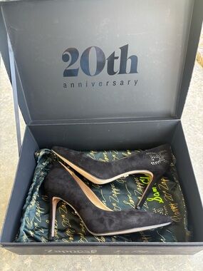 Sam Edelman Black Suede Pointed Toe Stiletto Pumps